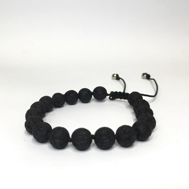 Pulseira Pedra de lava vulcânica regulável - Ho'oponopono